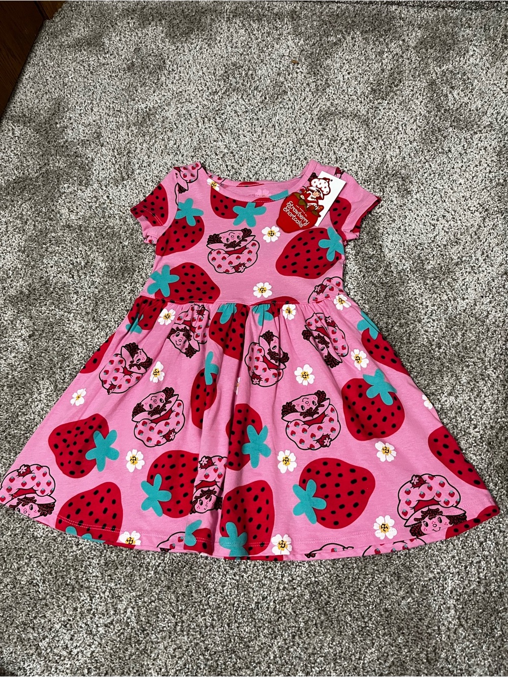 4T Pink Strawberry Shortcake Dress - Picture 2 of 4